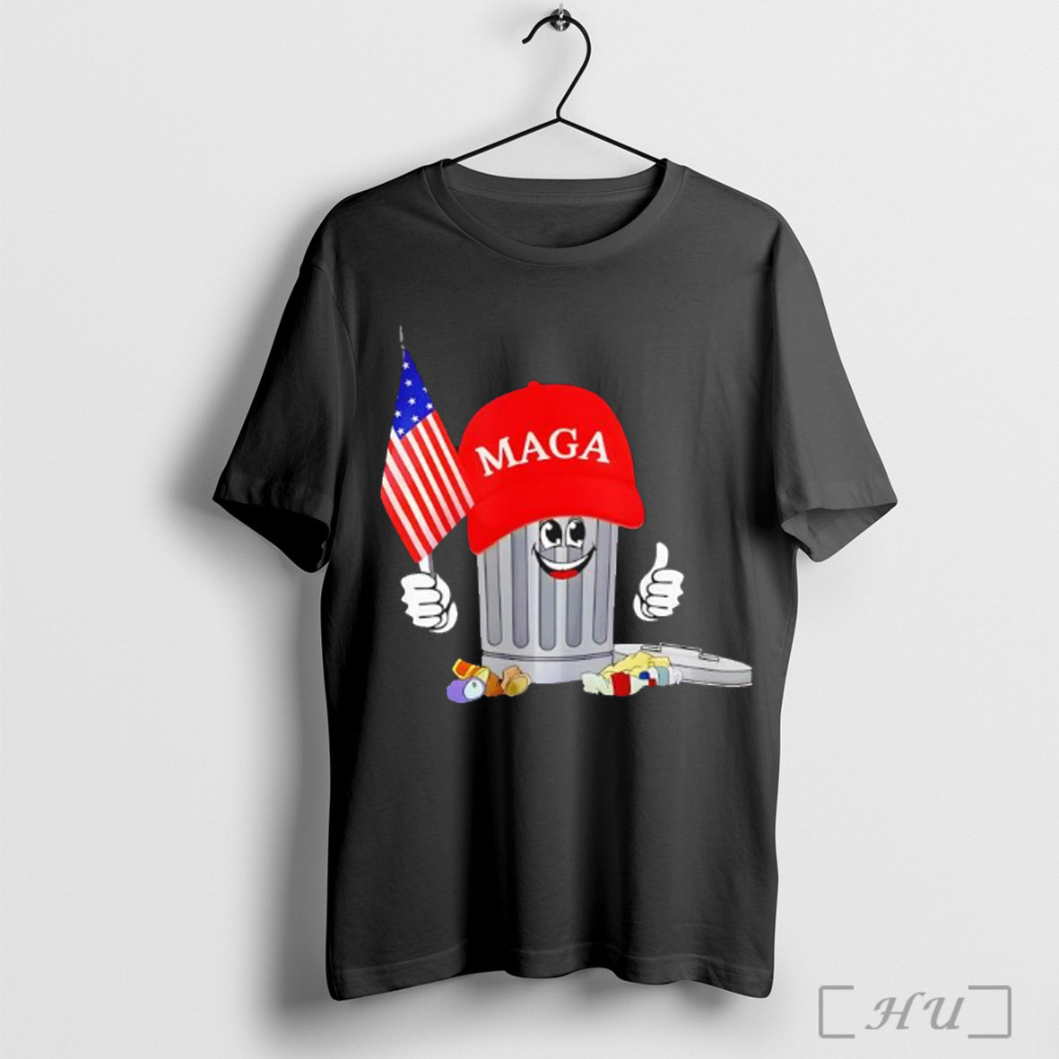 Officials Trump Maga Garbage Can Cartoon Character - Adult & Kids T-Shirts, Sweatshirts & Hoodies apparel design preview 1