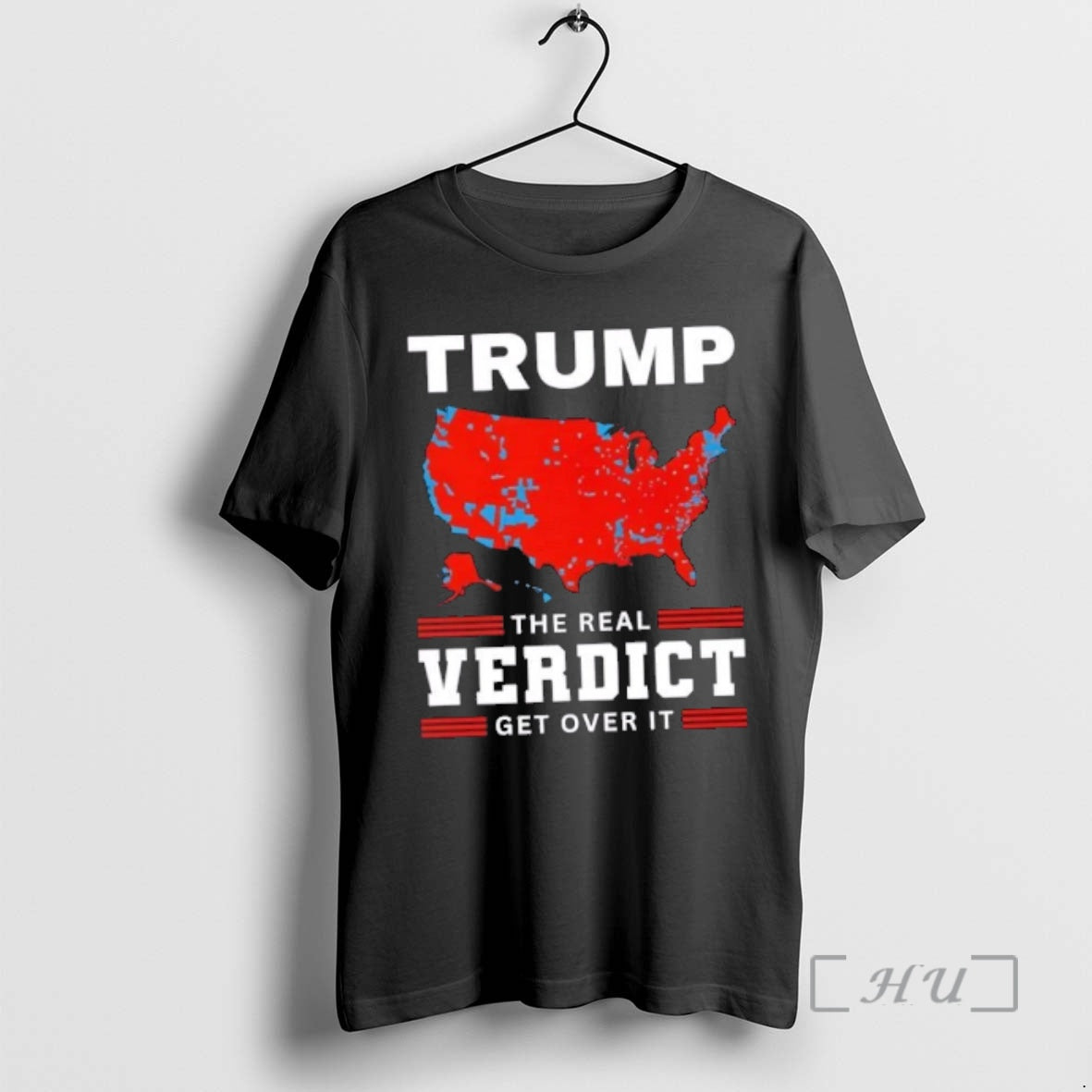 Officials Trump The Real Verdict Get Over It Us Map - Adult & Kids T-Shirts, Sweatshirts & Hoodies apparel design preview 1