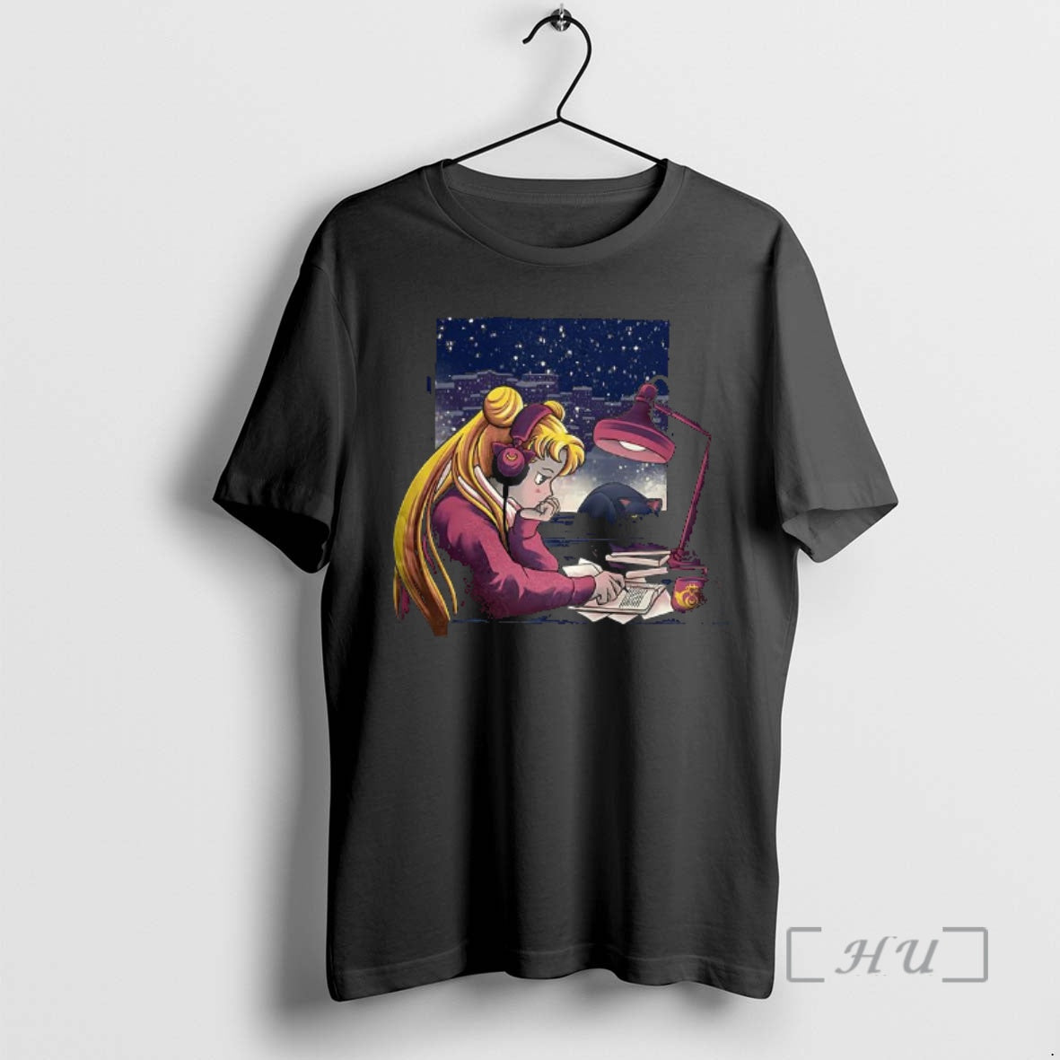 Officials Tsukino Usagi Sailor Moon Lofi Girl - Adult & Kids T-Shirts, Sweatshirts & Hoodies apparel design preview 1