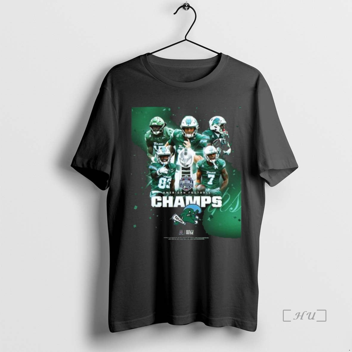 Officials Tulane Football Champions 2025 American - Adult & Kids T-Shirts, Sweatshirts & Hoodies apparel design preview 1