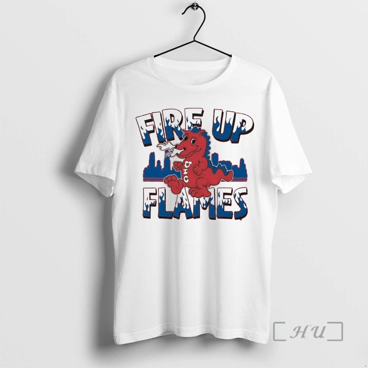 Officials Uic Flames Fire Up Christmas - Adult & Kids T-Shirts, Sweatshirts & Hoodies apparel design preview 1