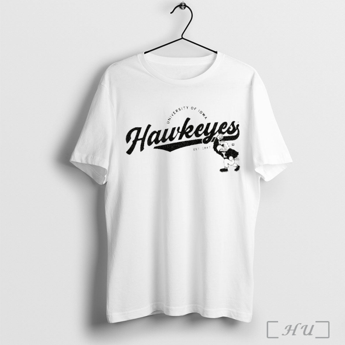 Officials University Of Iowa Hawkeye Script Logo - Adult & Kids T-Shirts, Sweatshirts & Hoodies apparel design preview 1