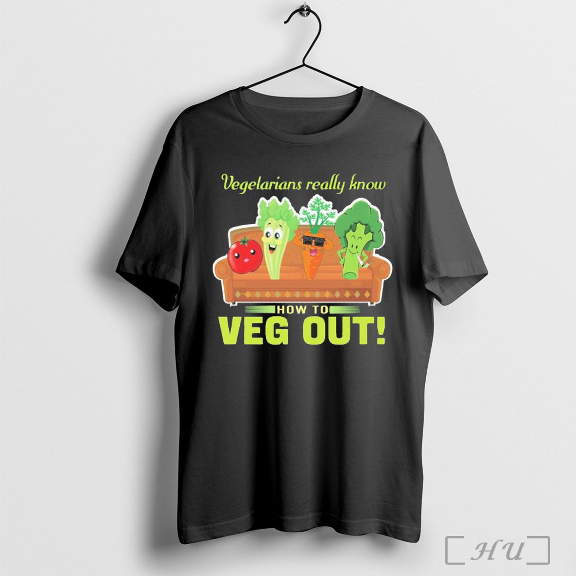 Officials Vegetarians Really Know How To Veg Out - Adult & Kids T-Shirts, Sweatshirts & Hoodies apparel design preview 1
