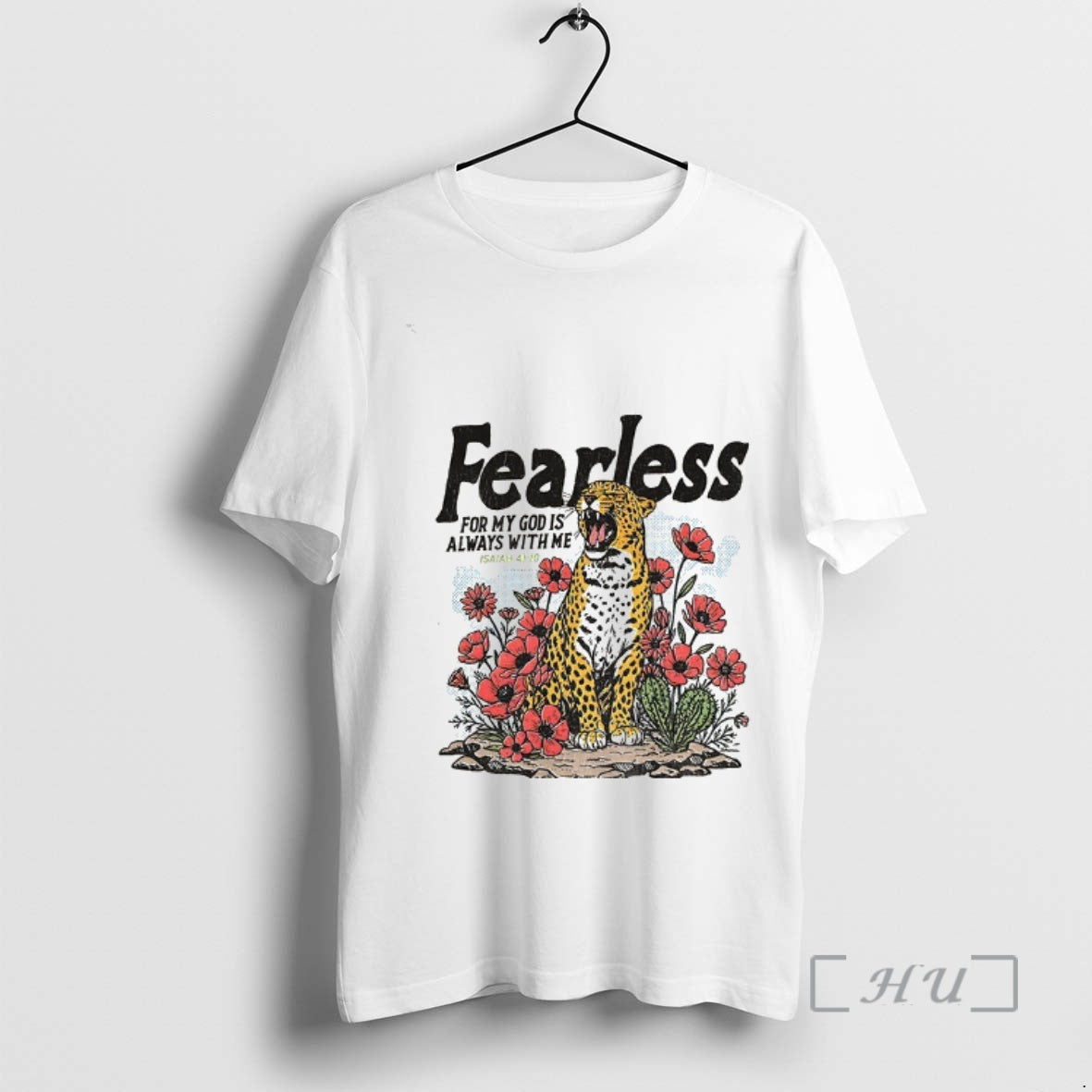 Officials Vintage Leopard Fearless For My God Is - Adult & Kids T-Shirts, Sweatshirts & Hoodies apparel design preview 1