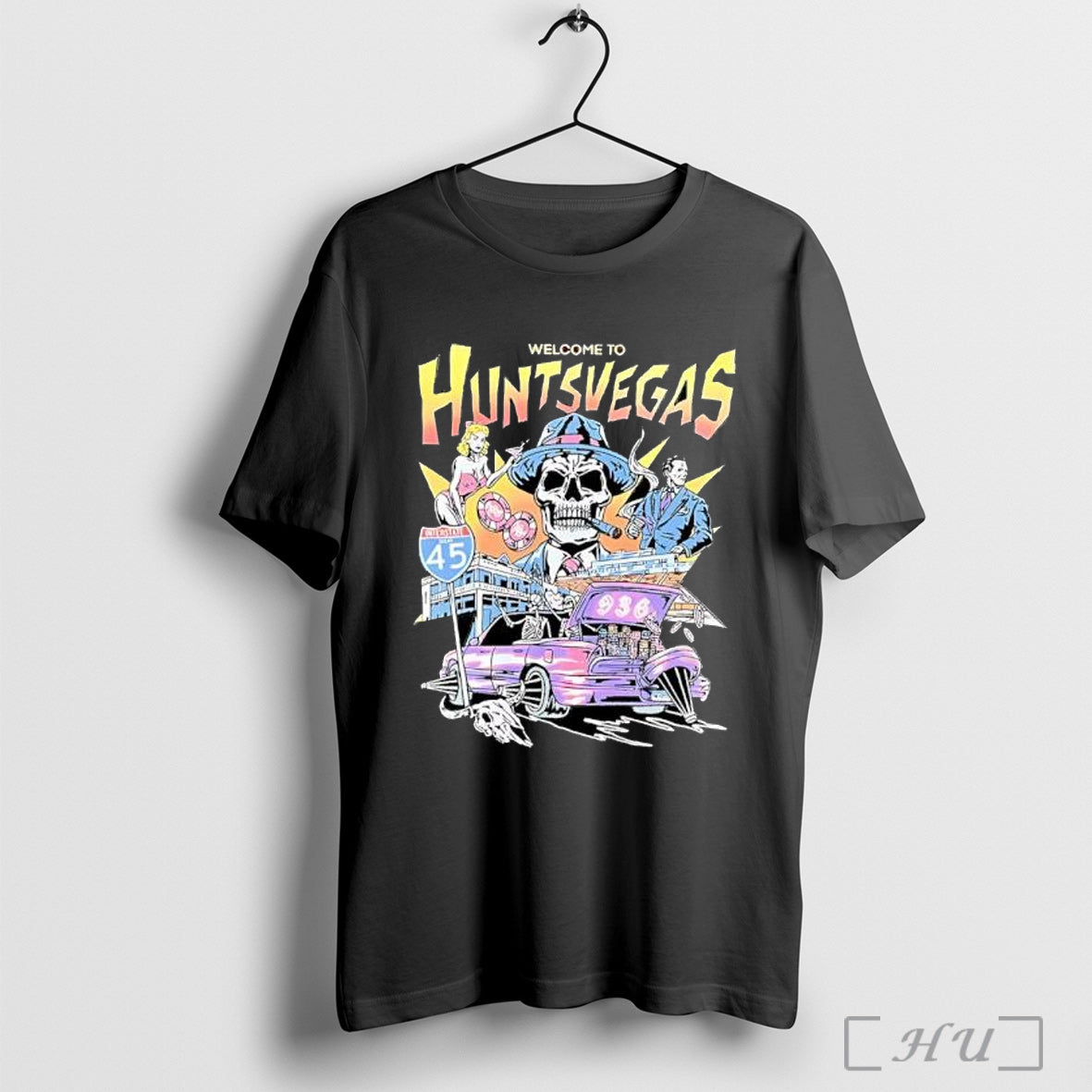 Officials Welcome To Huntsvegas Texas Slot Machine - Adult & Kids T-Shirts, Sweatshirts & Hoodies apparel design preview 1