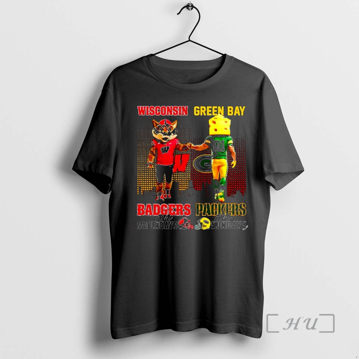 Officials Wisconsin Badgers On Saturdays Vs Green Bay - Adult & Kids T-Shirts, Sweatshirts & Hoodies apparel design preview 1