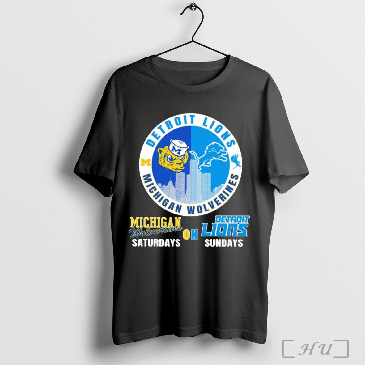 Officials Wolverines On Saturdays Lions Sundays - Adult & Kids T-Shirts, Sweatshirts & Hoodies apparel design preview 1
