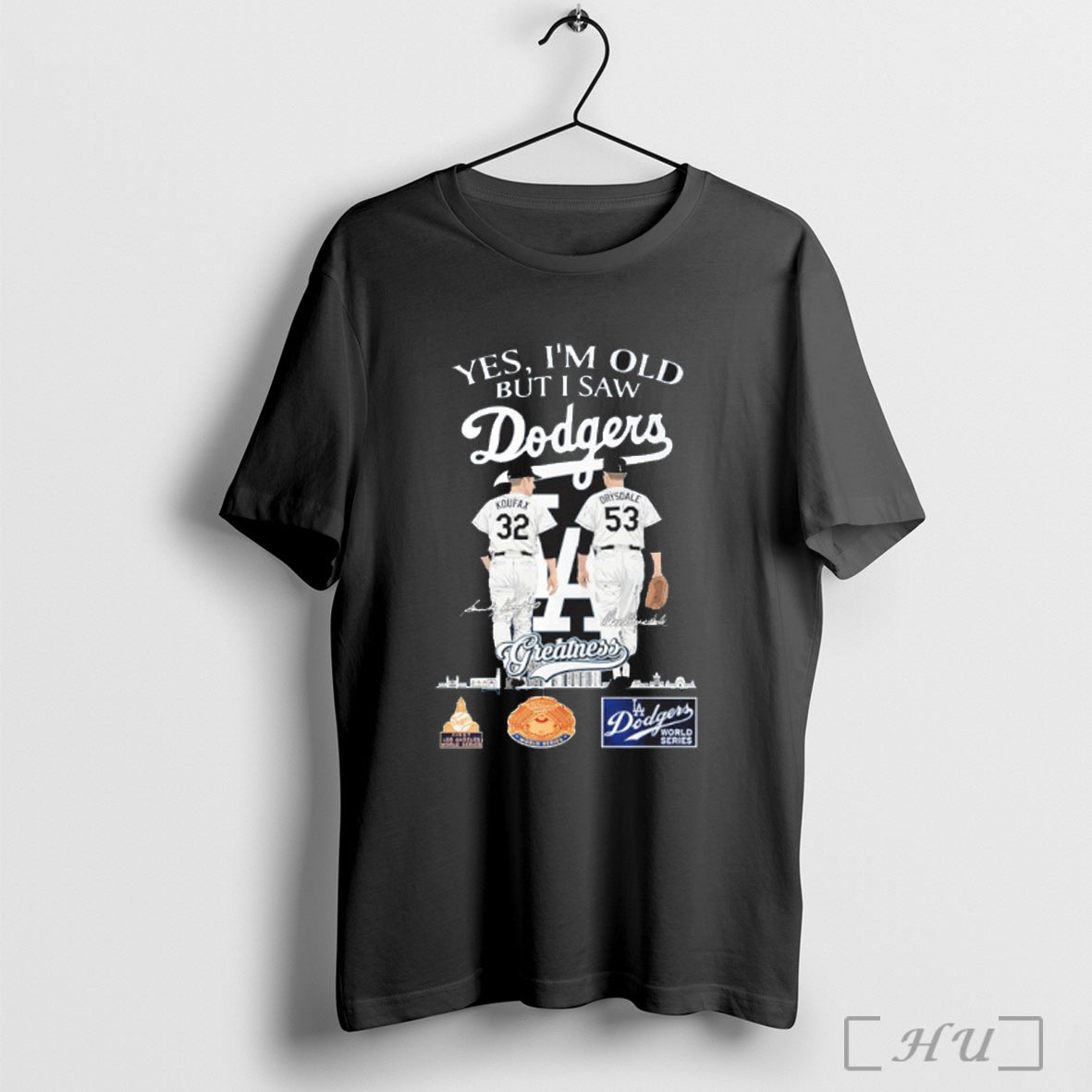 Officials Yes Im Old But I Saw Los Angeles Dodgers - Adult & Kids T-Shirts, Sweatshirts & Hoodies apparel design preview 1