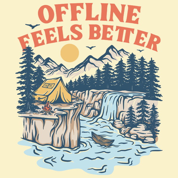 Offline Feels Better - Adult & Kids T-Shirts, Sweatshirts & Hoodies apparel design preview 1