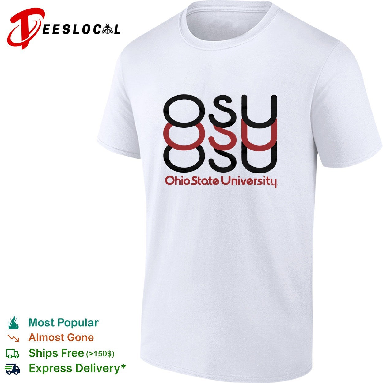 Ohio State University OSU logo - Adult & Kids T-Shirts, Sweatshirts & Hoodies apparel design preview 1