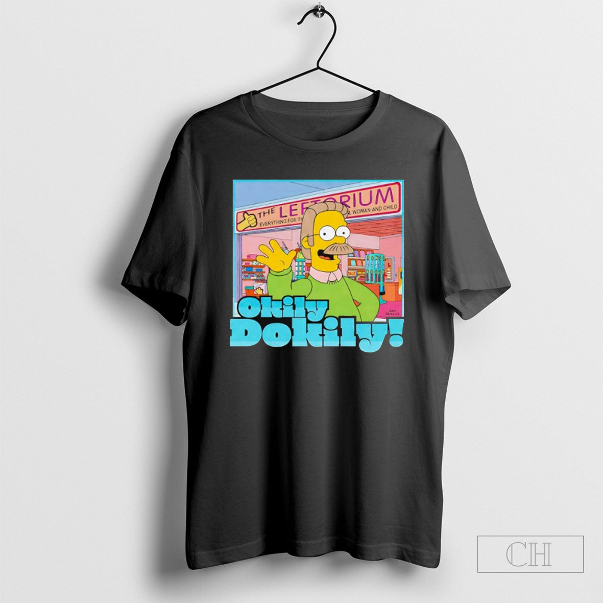Okily Dokily Leftorium Simpsons - Adult & Kids T-Shirts, Sweatshirts & Hoodies apparel design preview 1