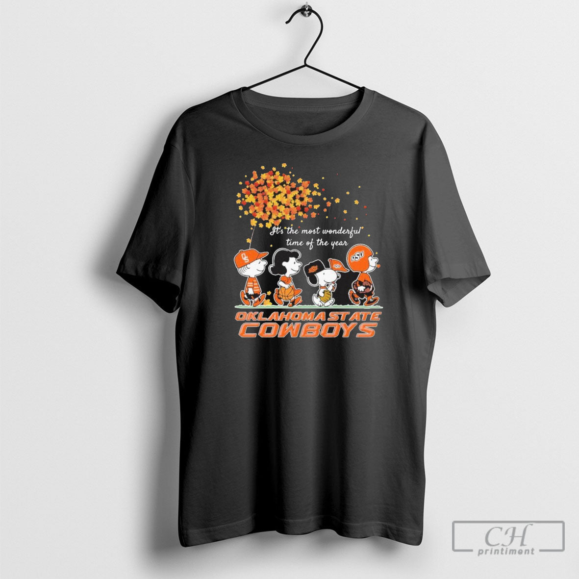 Oklahoma State Cowboys And Peanuts Characters Its The - Adult & Kids T-Shirts, Sweatshirts & Hoodies apparel design preview 1