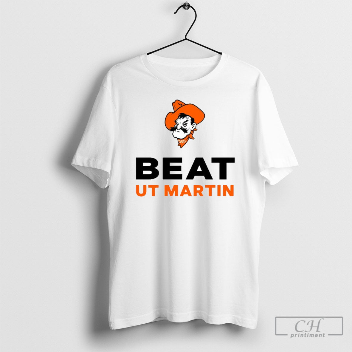 Oklahoma State Cowboys Osu Beat Ut Martin Skyhawks - Adult & Kids T-Shirts, Sweatshirts & Hoodies apparel design preview 1