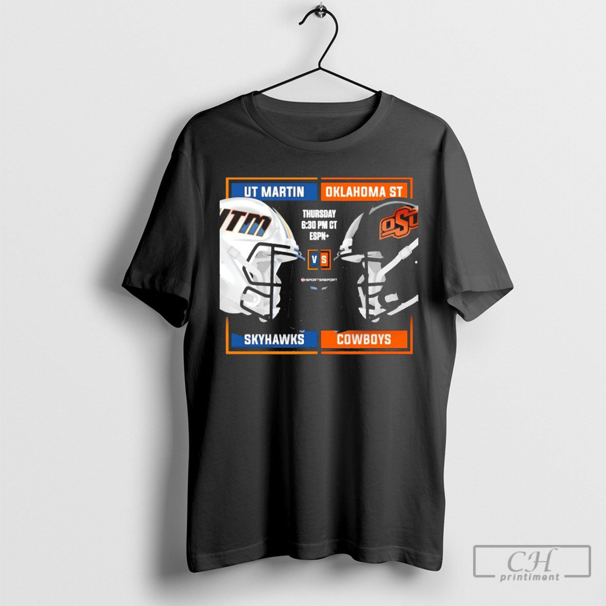 Oklahoma State Cowboys Vs Ut Martin Skyhawks 2025 - Adult & Kids T-Shirts, Sweatshirts & Hoodies apparel design preview 1