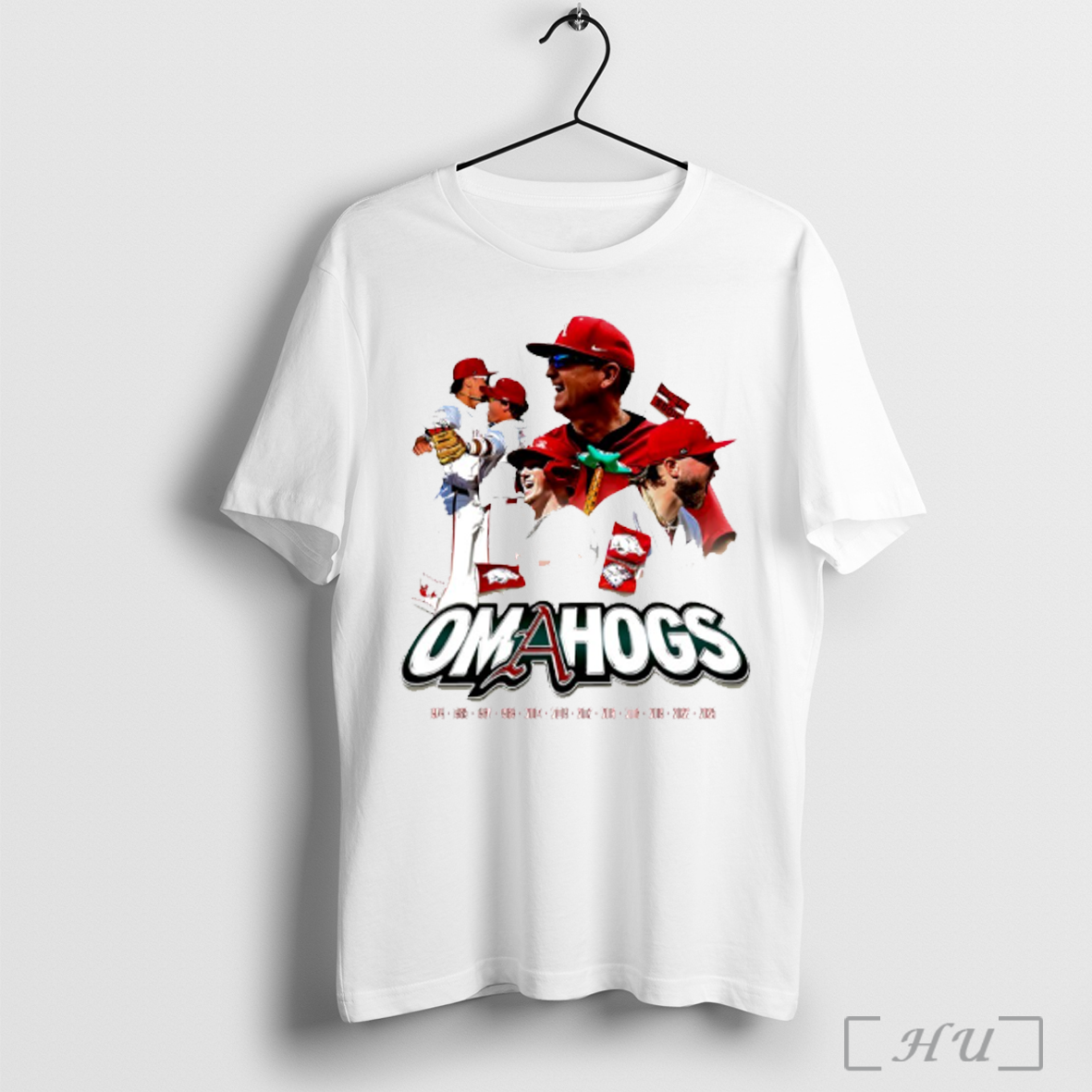 Omahogs Arkansas Razorbacks Baseball Ncaa Super - Adult & Kids T-Shirts, Sweatshirts & Hoodies apparel design preview 1