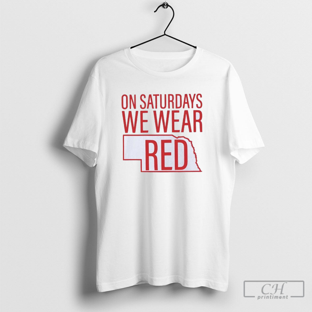 On Saturdays We Wear Red Nebraska - Adult & Kids T-Shirts, Sweatshirts & Hoodies apparel design preview 1