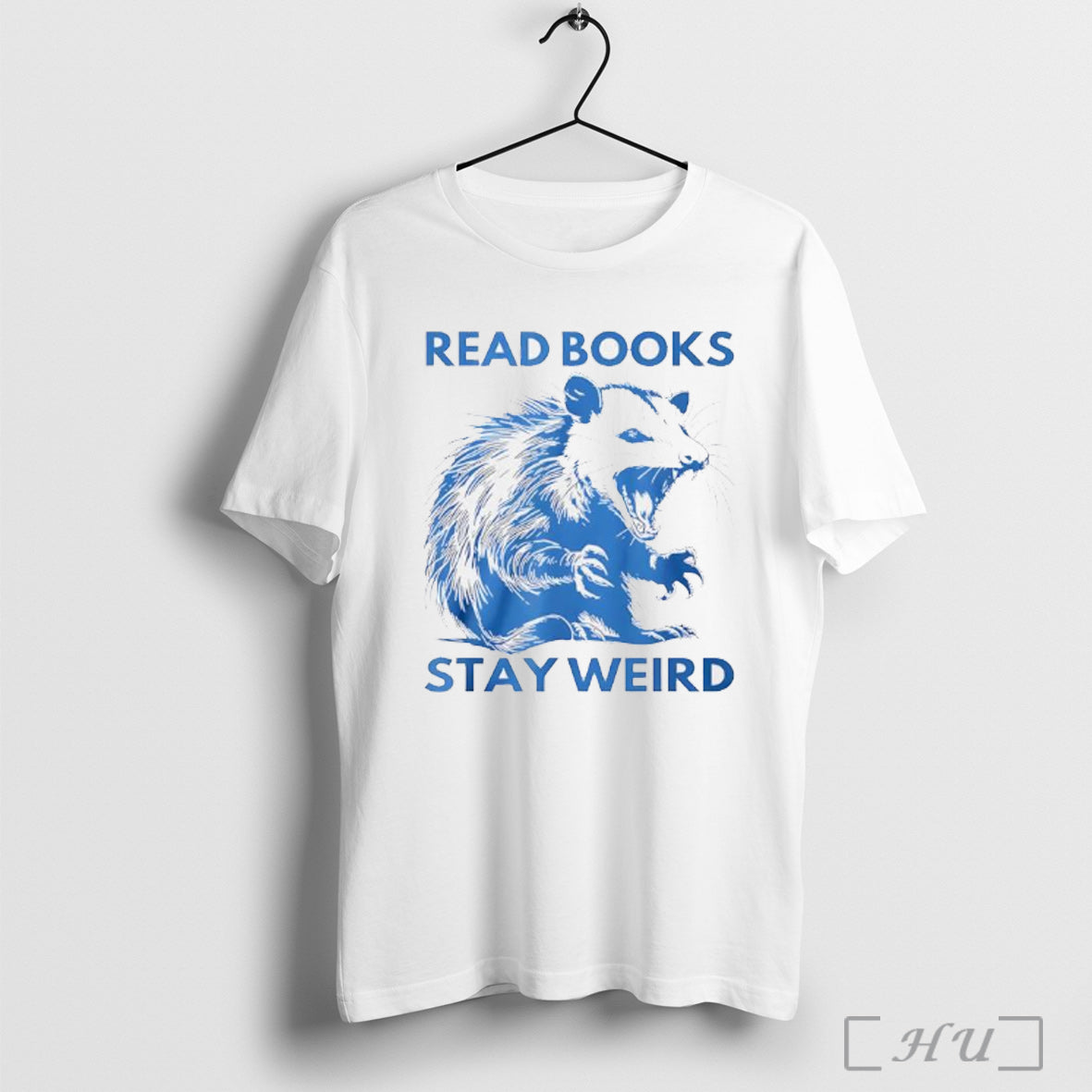 Opossum Read Books Stay Weird - Adult & Kids T-Shirts, Sweatshirts & Hoodies apparel design preview 1