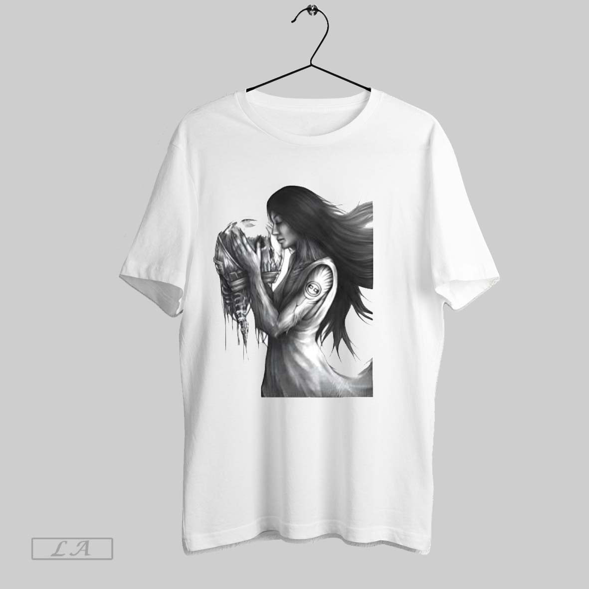 Original A Woman Holding Skull Eerie And Mystical - Adult & Kids T-Shirts, Sweatshirts & Hoodies apparel design preview 1