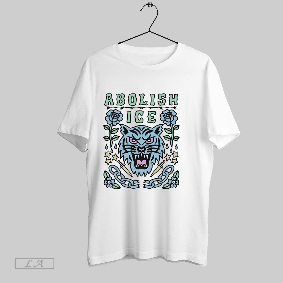 Original Abolish Ice Tiger Face - Adult & Kids T-Shirts, Sweatshirts & Hoodies apparel design preview 1