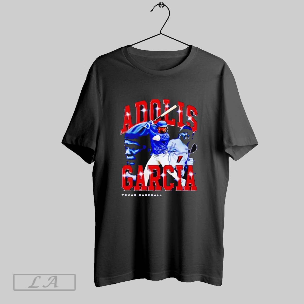 Original Adolis Garcia Texas Baseball Retro Flair - Adult & Kids T-Shirts, Sweatshirts & Hoodies apparel design preview 1
