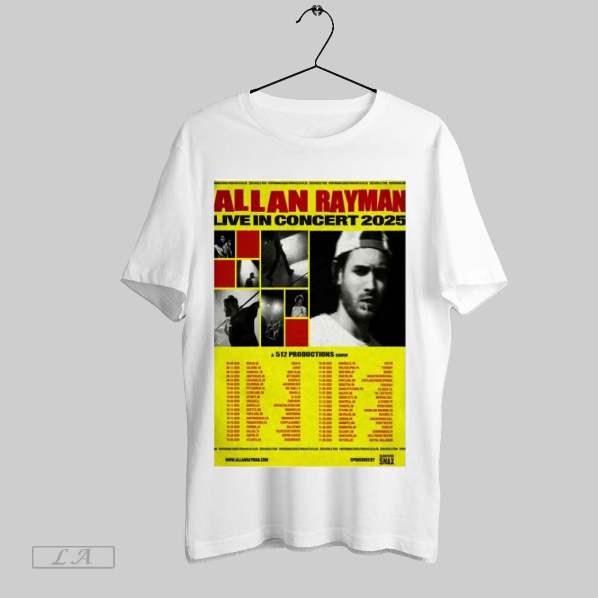 Original Allan Rayman Live In Concert Tour 2025 Dates - Adult & Kids T-Shirts, Sweatshirts & Hoodies apparel design preview 1