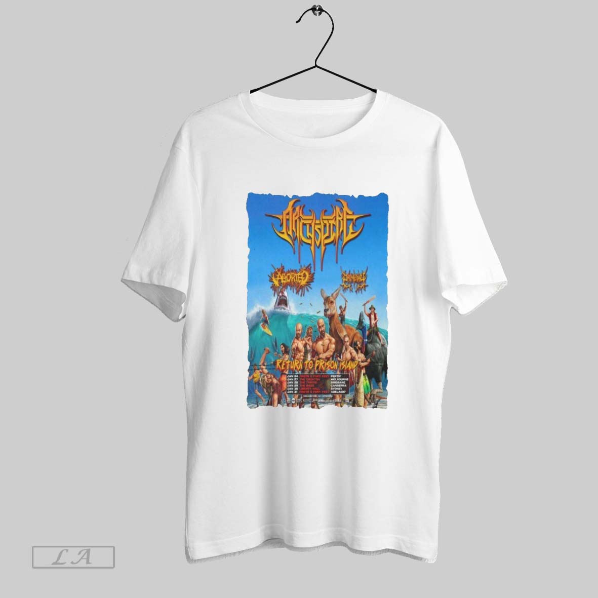 Original Archspire Return To Prison Island Tour 2026 - Adult & Kids T-Shirts, Sweatshirts & Hoodies apparel design preview 1