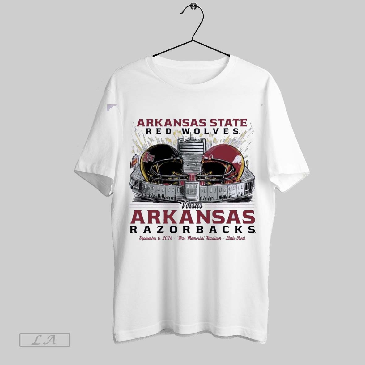 Original Arkansas Vs State Game Day 2025 September 6 - Adult & Kids T-Shirts, Sweatshirts & Hoodies apparel design preview 1