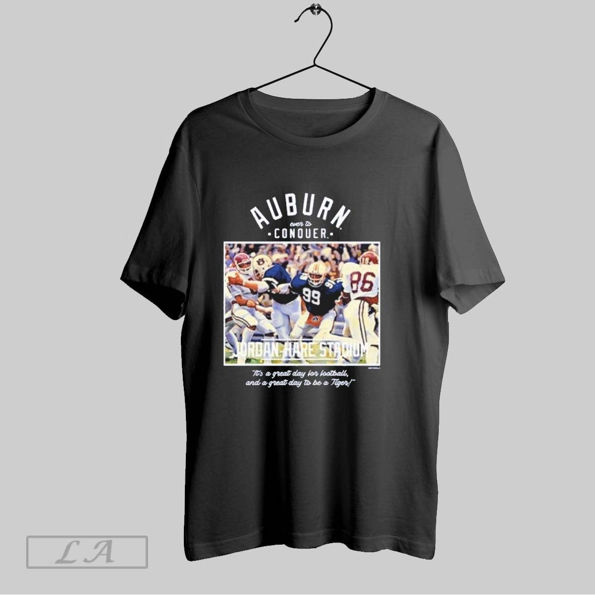 Original Auburn Tigers Football Conquer Jordhare - Adult & Kids T-Shirts, Sweatshirts & Hoodies apparel design preview 1