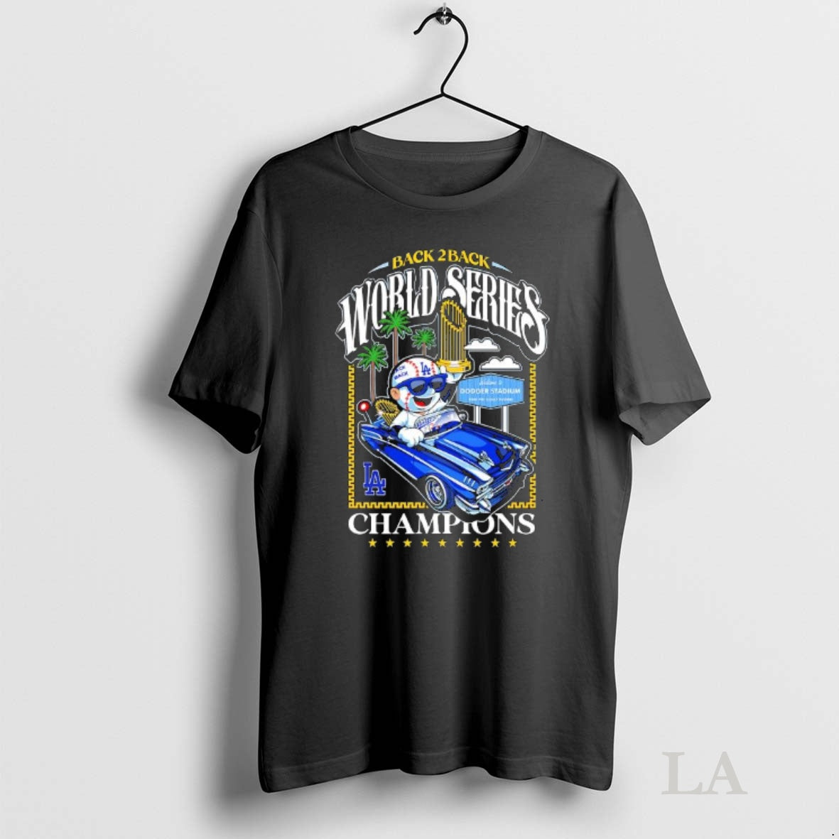 Original Back 2 World Series Champions Dodgers - Adult & Kids T-Shirts, Sweatshirts & Hoodies apparel design preview 1