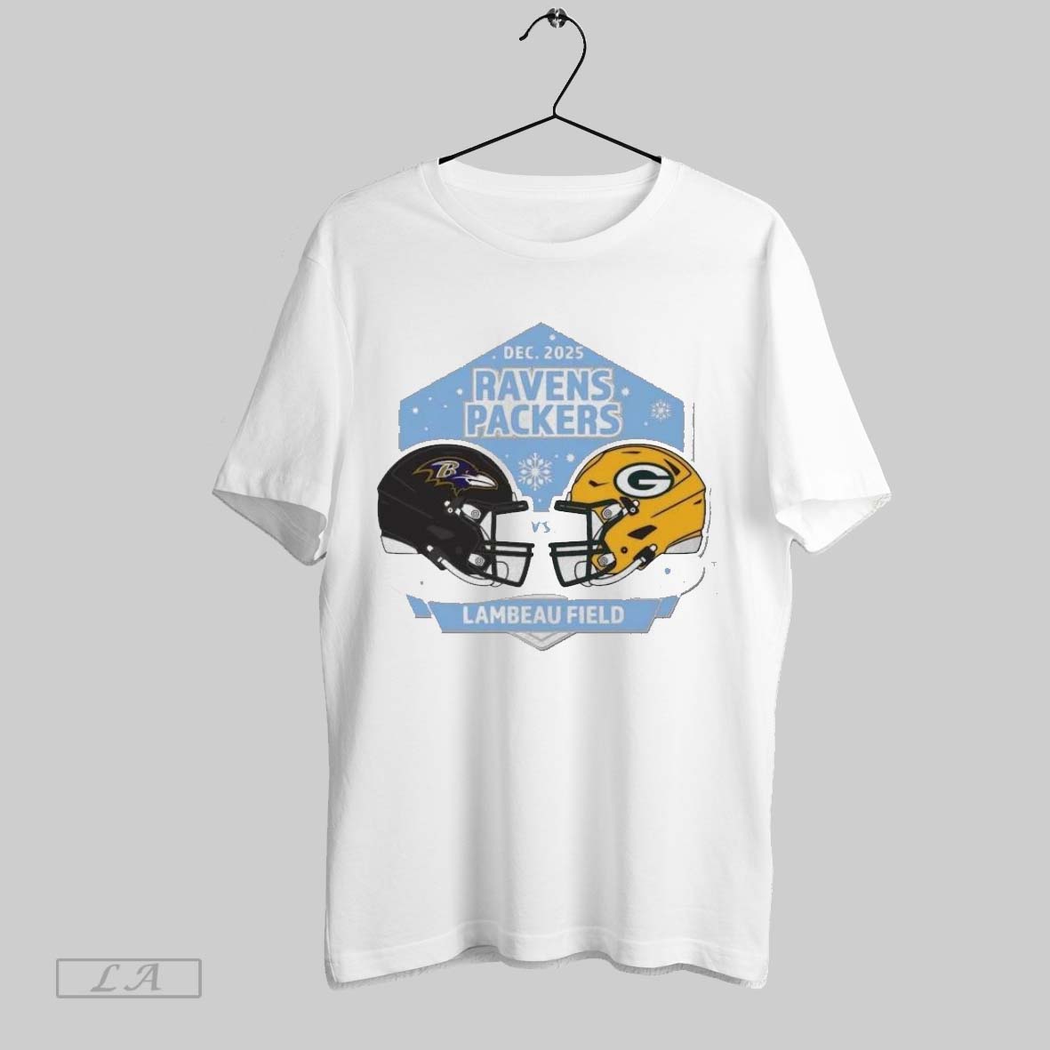 Original Baltimore Ravens Vs Green Bay Packers - Adult & Kids T-Shirts, Sweatshirts & Hoodies apparel design preview 1