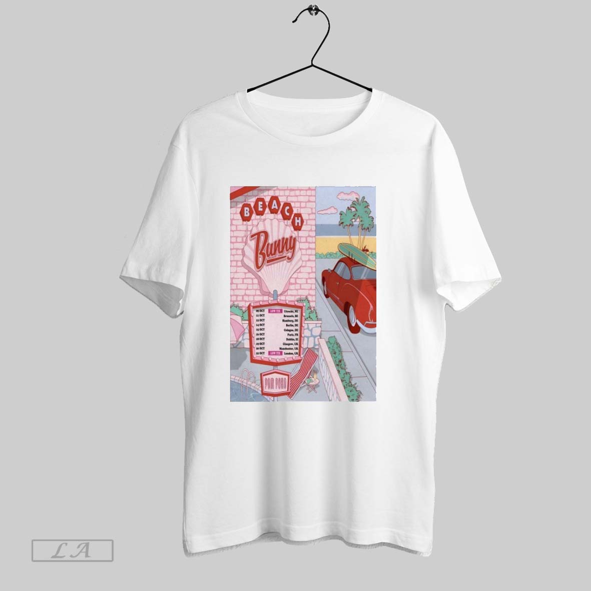 Original Beach Bunny Pom Poko Uk Eu Tour 2025 Dates - Adult & Kids T-Shirts, Sweatshirts & Hoodies apparel design preview 1