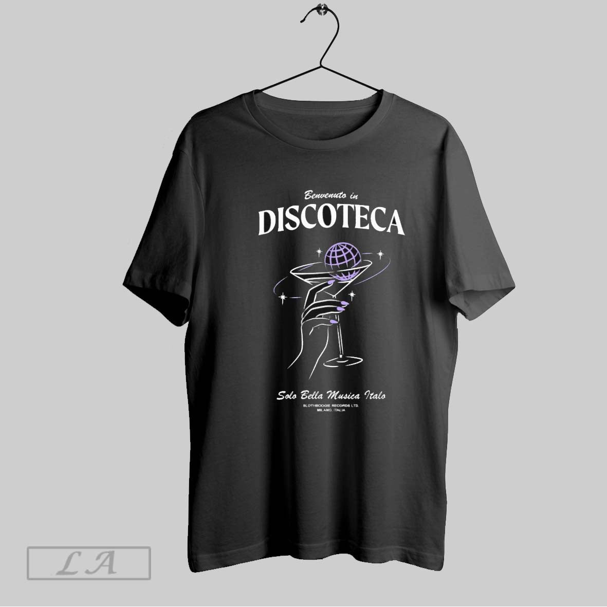 Original Benvenuto In Discoteca Solo Bella Musica - Adult & Kids T-Shirts, Sweatshirts & Hoodies apparel design preview 1