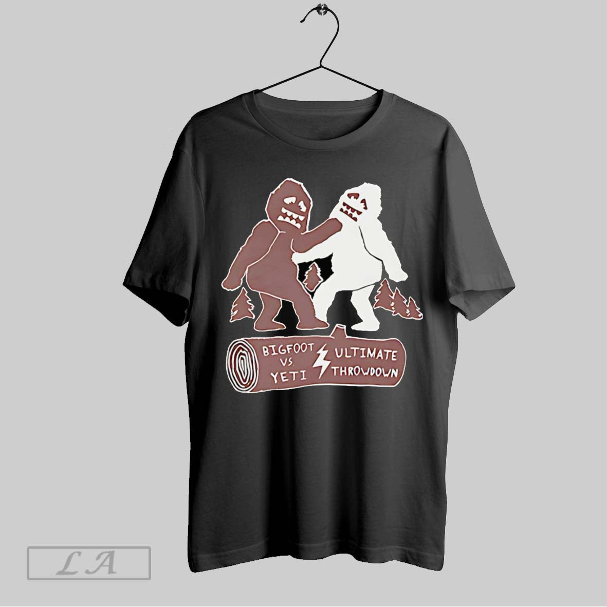 Original Bigfoot Vs Yeti Ultimate Throwdown - Adult & Kids T-Shirts, Sweatshirts & Hoodies apparel design preview 1
