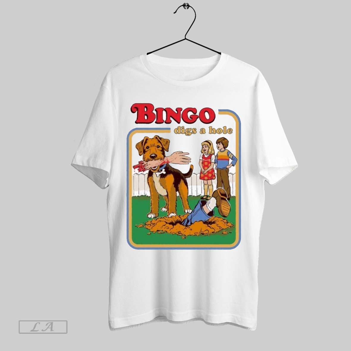 Original Bingo Digs A Hole Dog Hand - Adult & Kids T-Shirts, Sweatshirts & Hoodies apparel design preview 1