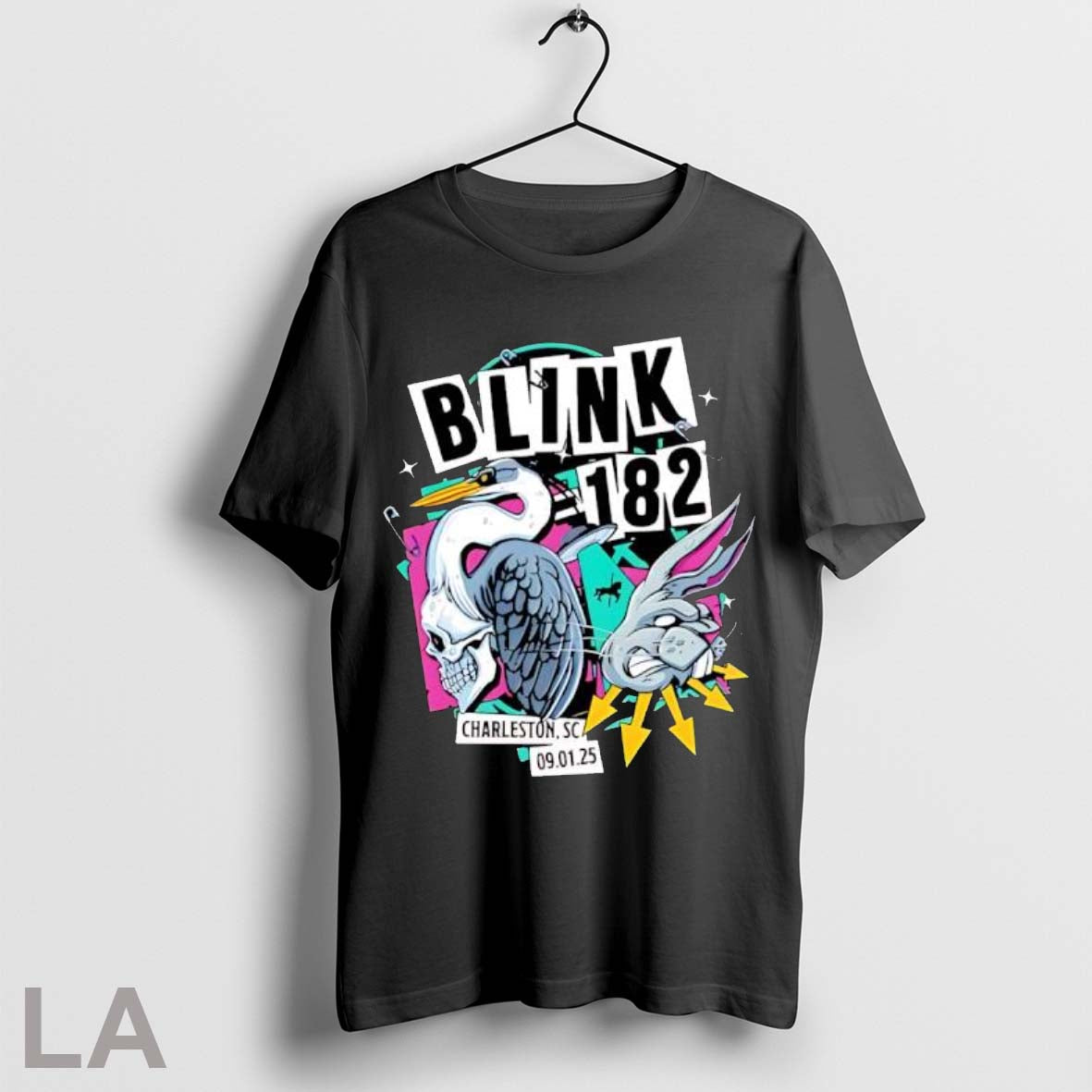 Original Blink 182 Charleston South Carolina 2025 - Adult & Kids T-Shirts, Sweatshirts & Hoodies apparel design preview 1