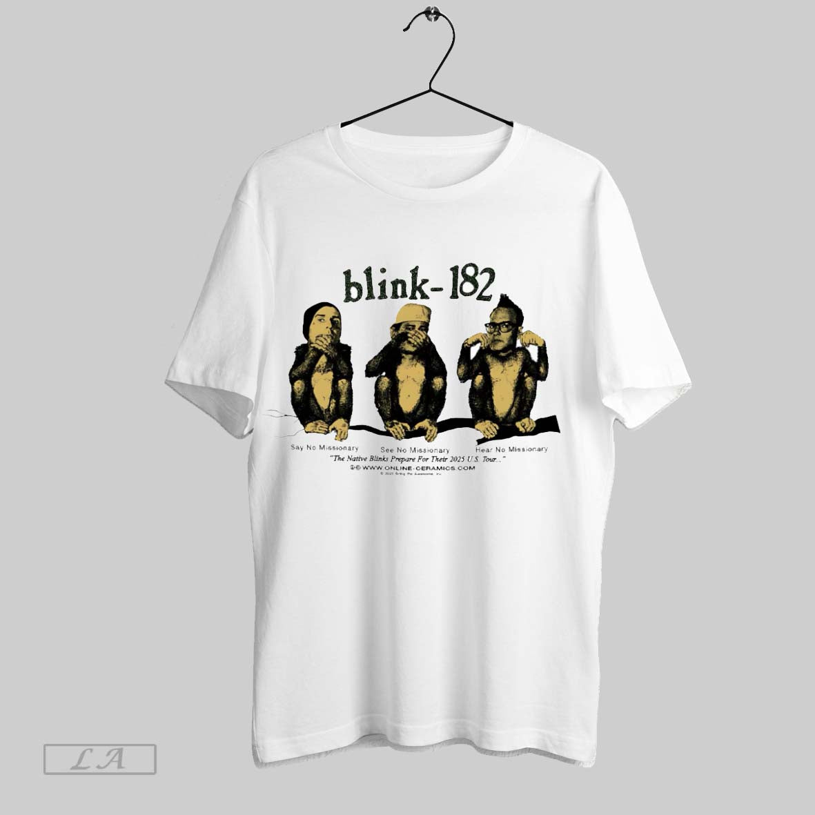 Original Blink 182 Say No Missionary See Hear - Adult & Kids T-Shirts, Sweatshirts & Hoodies apparel design preview 1