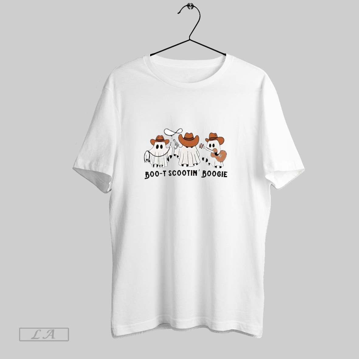 Original Boo T Scootin Boogie Halloween Ghost - Adult & Kids T-Shirts, Sweatshirts & Hoodies apparel design preview 1