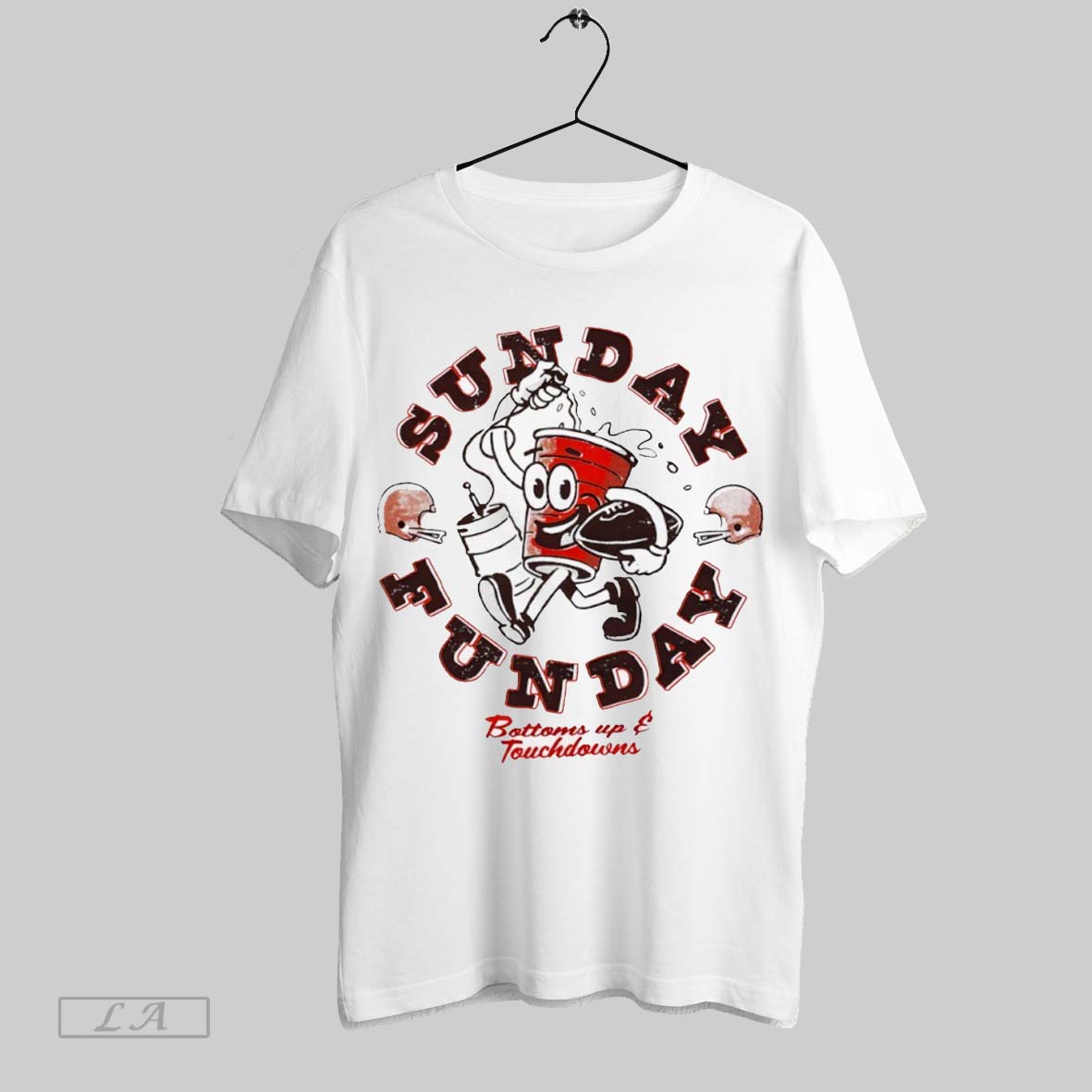 Original Bottoms Up And Touchdowns Sunday Funday - Adult & Kids T-Shirts, Sweatshirts & Hoodies apparel design preview 1