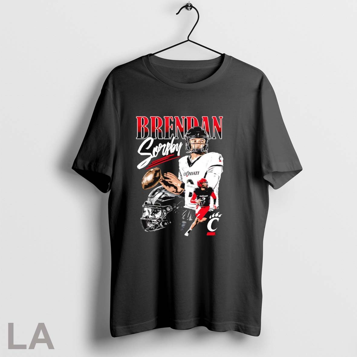 Original Brendan Sorsby Cincinnati Bearcats Football - Adult & Kids T-Shirts, Sweatshirts & Hoodies apparel design preview 1