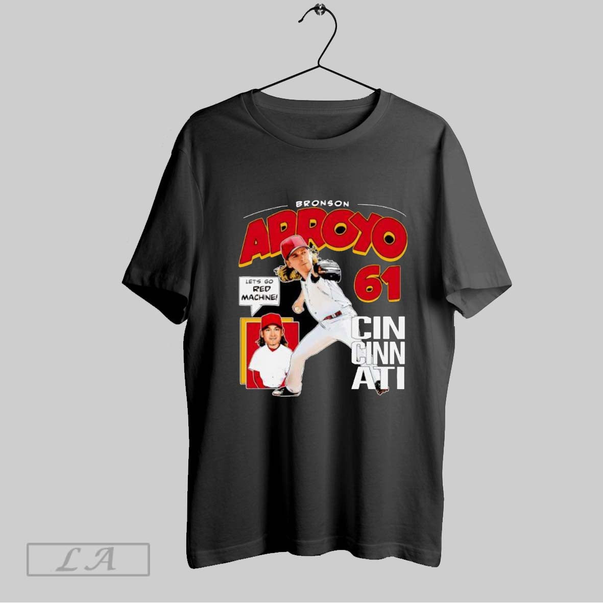 Original Bronson Arroyo Cincinnati Comic 61 - Adult & Kids T-Shirts, Sweatshirts & Hoodies apparel design preview 1