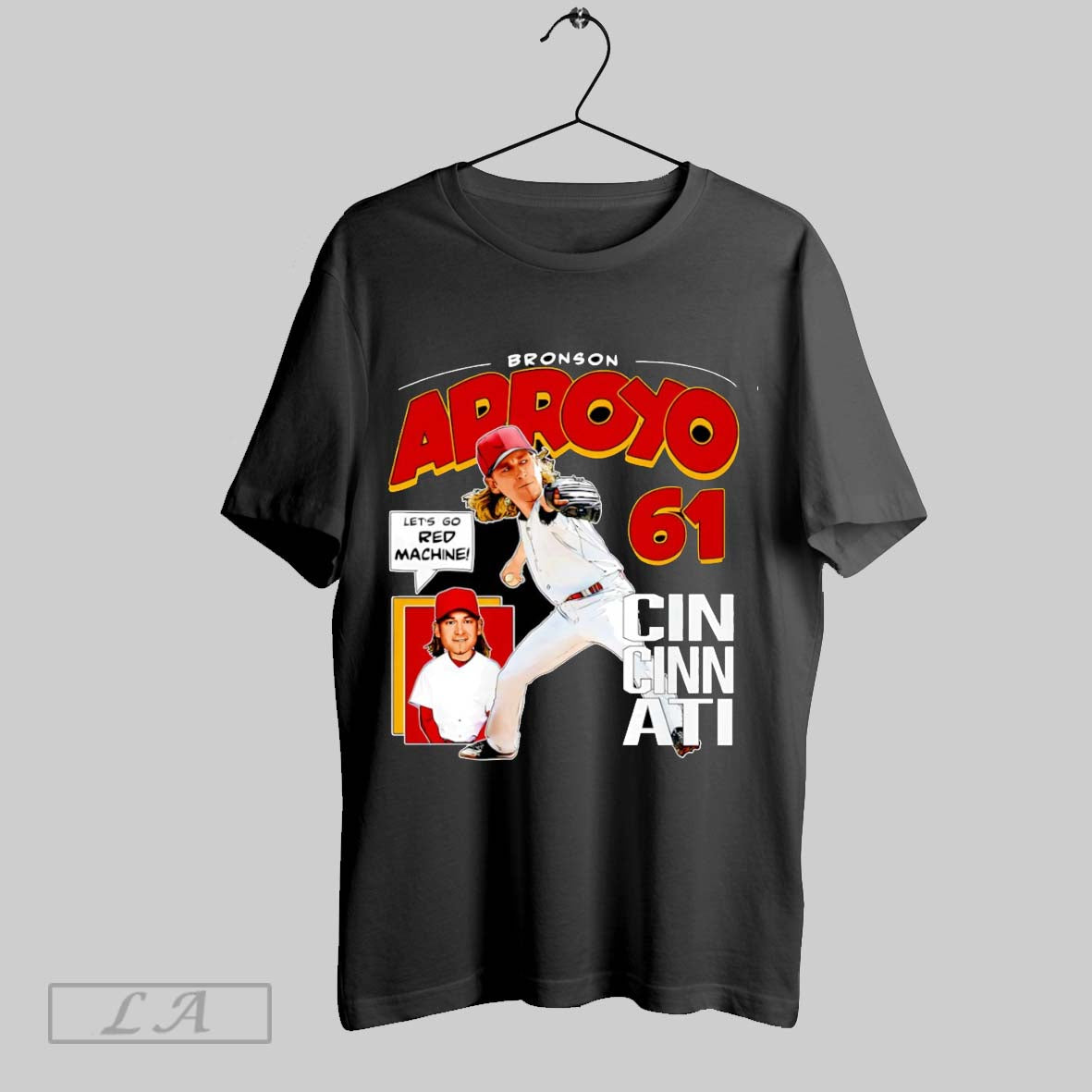 Original Bronson Arroyo Lets Go Red Machine - Adult & Kids T-Shirts, Sweatshirts & Hoodies apparel design preview 1