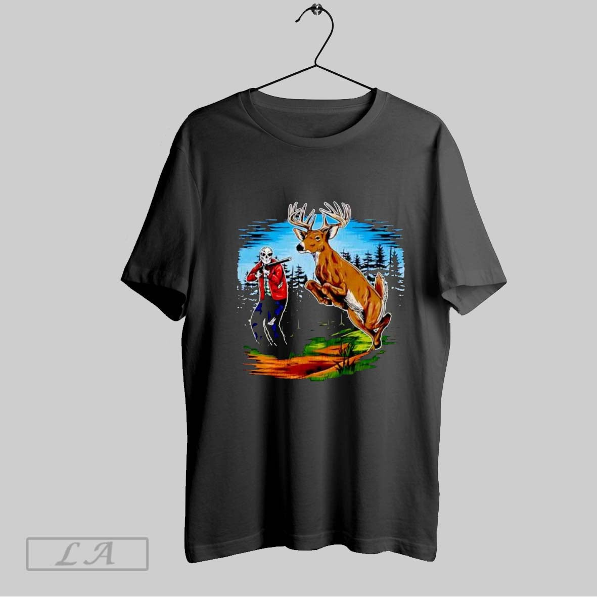 Original Buck Stops Here Hunter Skeletons - Adult & Kids T-Shirts, Sweatshirts & Hoodies apparel design preview 1
