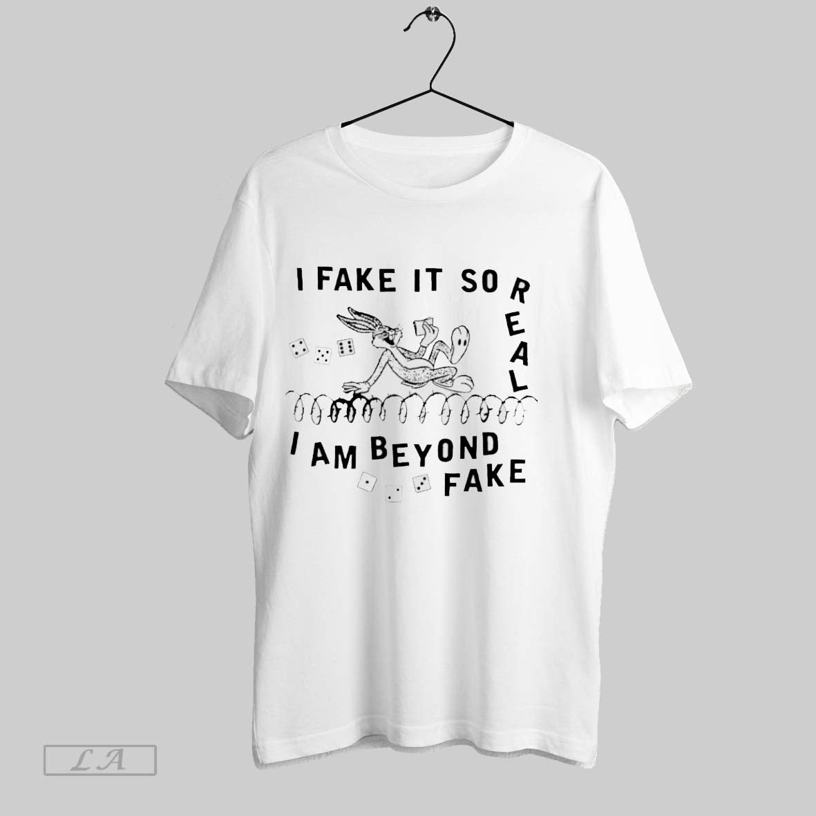 Original Bugs Bunny I Fake It So Real Am Beyond - Adult & Kids T-Shirts, Sweatshirts & Hoodies apparel design preview 1