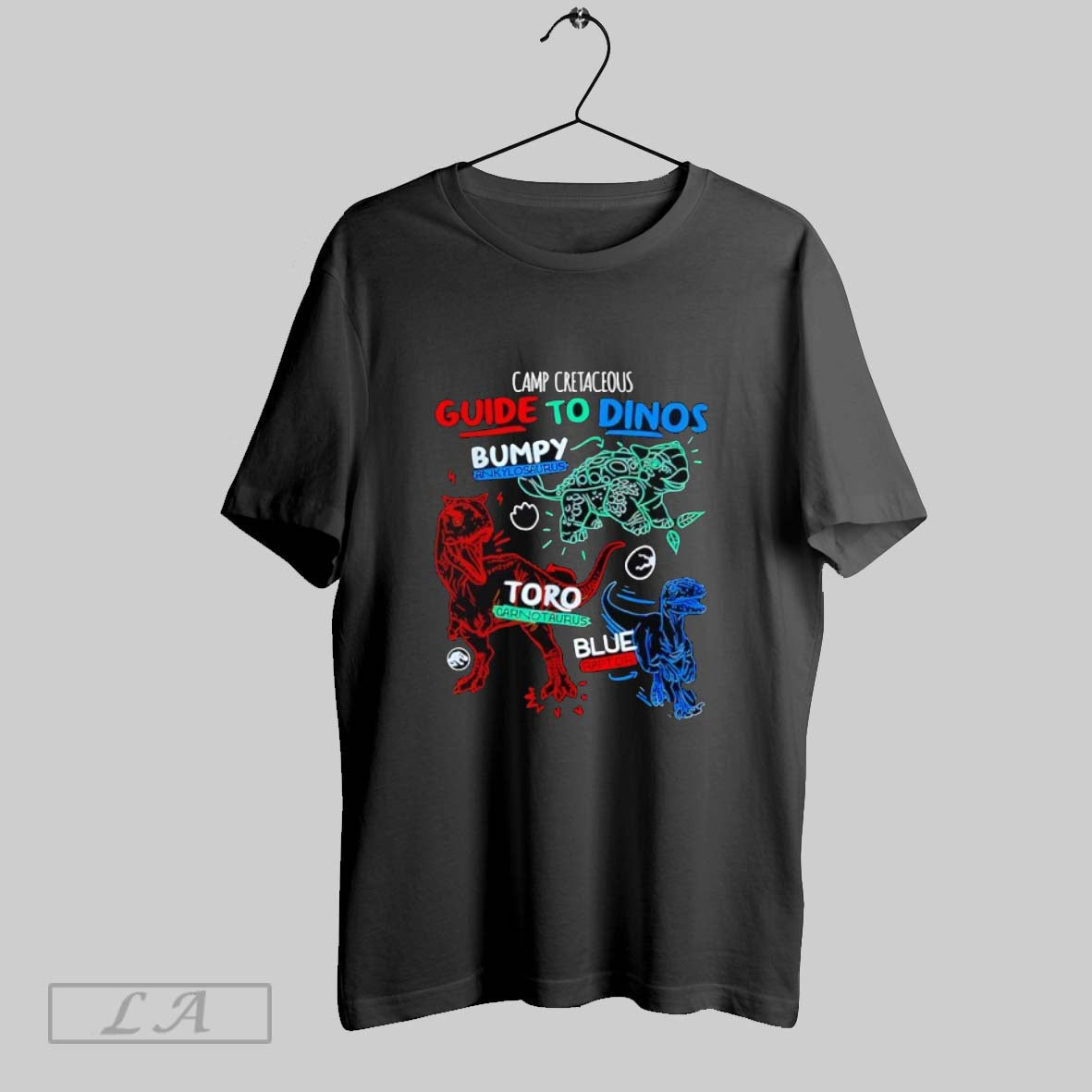 Original Camp Cretaceous Guide To Dinos - Adult & Kids T-Shirts, Sweatshirts & Hoodies apparel design preview 1