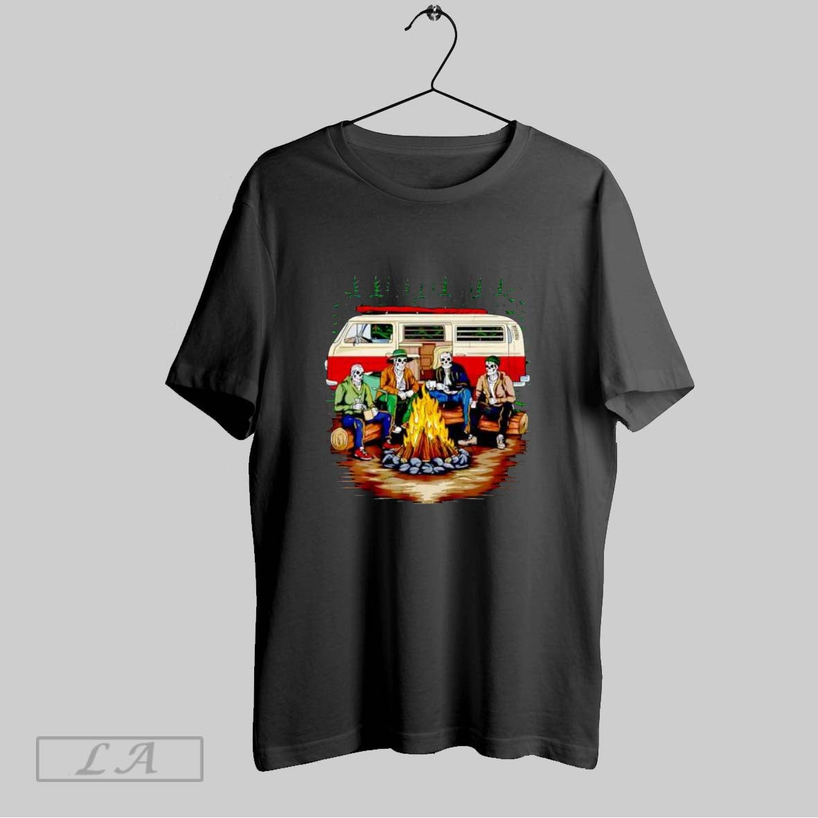 Original Camping Is In Tents Skeletons - Adult & Kids T-Shirts, Sweatshirts & Hoodies apparel design preview 1