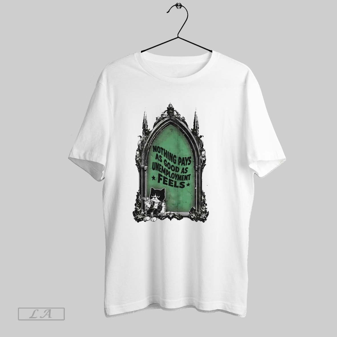 Original Cat Smoking Nothing Pays As Good - Adult & Kids T-Shirts, Sweatshirts & Hoodies apparel design preview 1