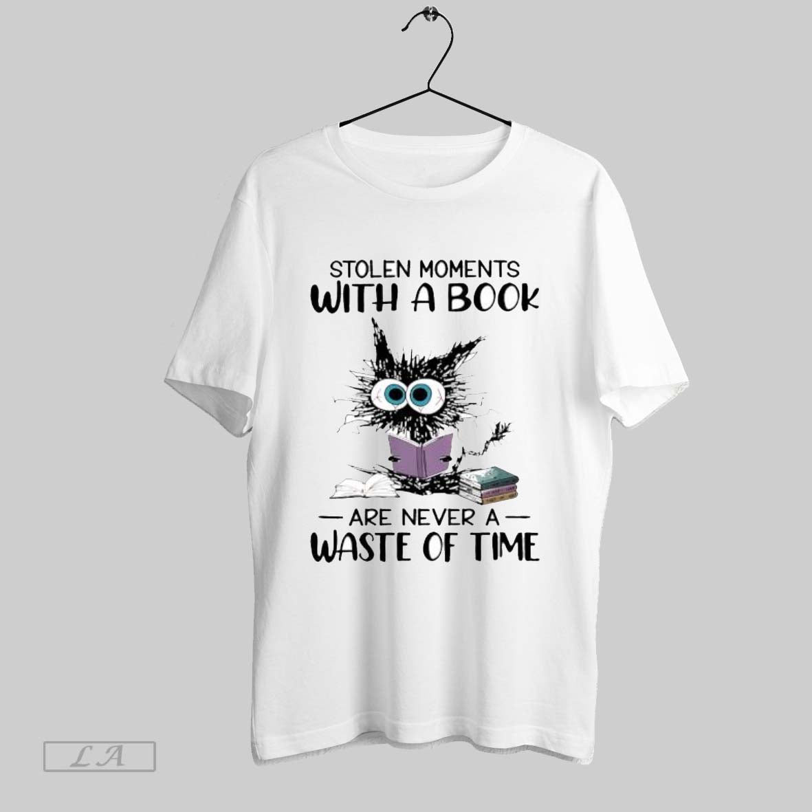 Original Cat Stolen Moments With A Book Are Never - Adult & Kids T-Shirts, Sweatshirts & Hoodies apparel design preview 1