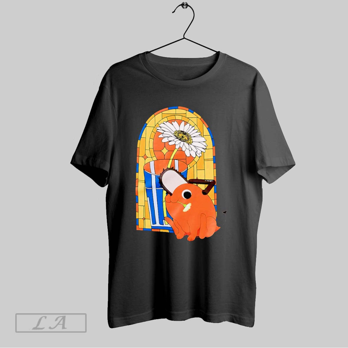 Original Chainsaw Man Pochita Stained Glass - Adult & Kids T-Shirts, Sweatshirts & Hoodies apparel design preview 1
