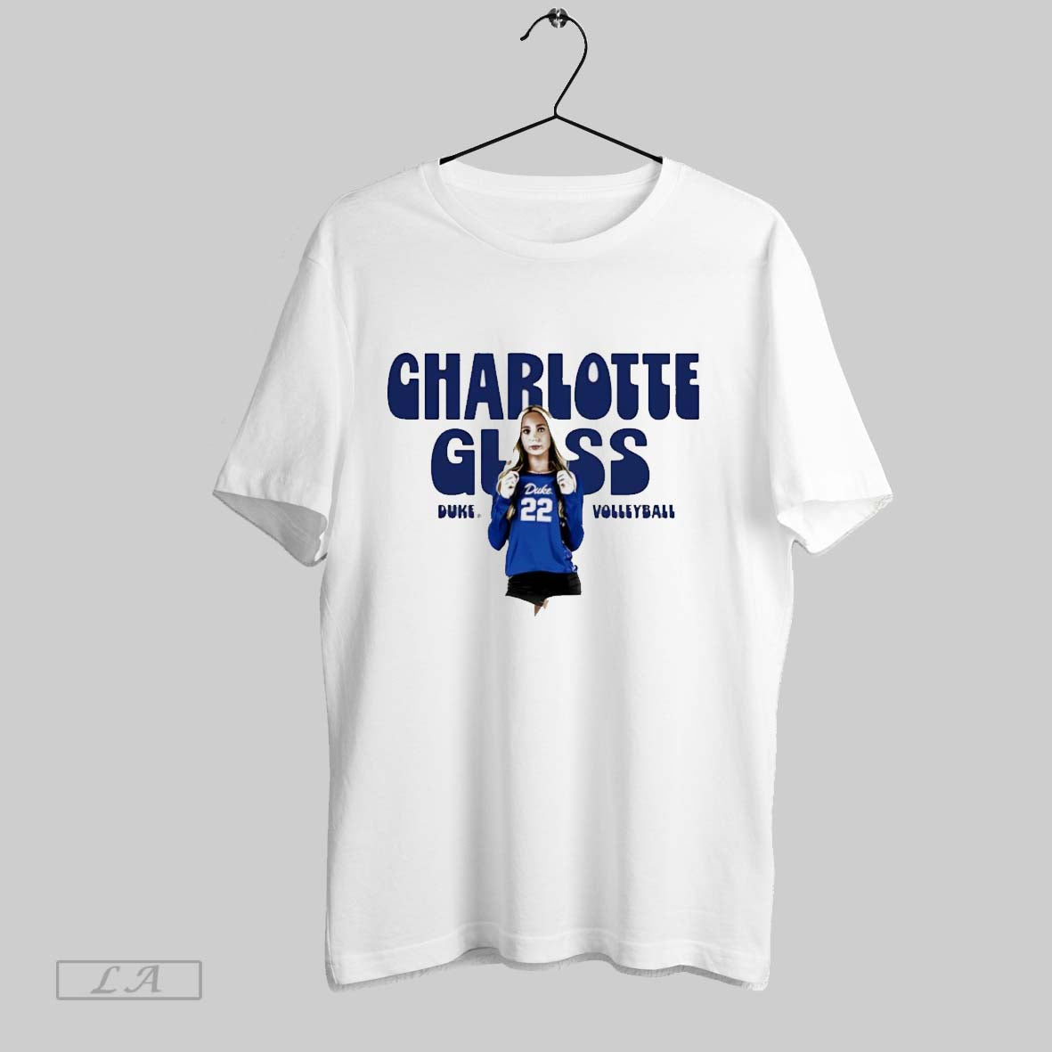 Original Charlotte Glass Duke University Volleyball - Adult & Kids T-Shirts, Sweatshirts & Hoodies apparel design preview 1