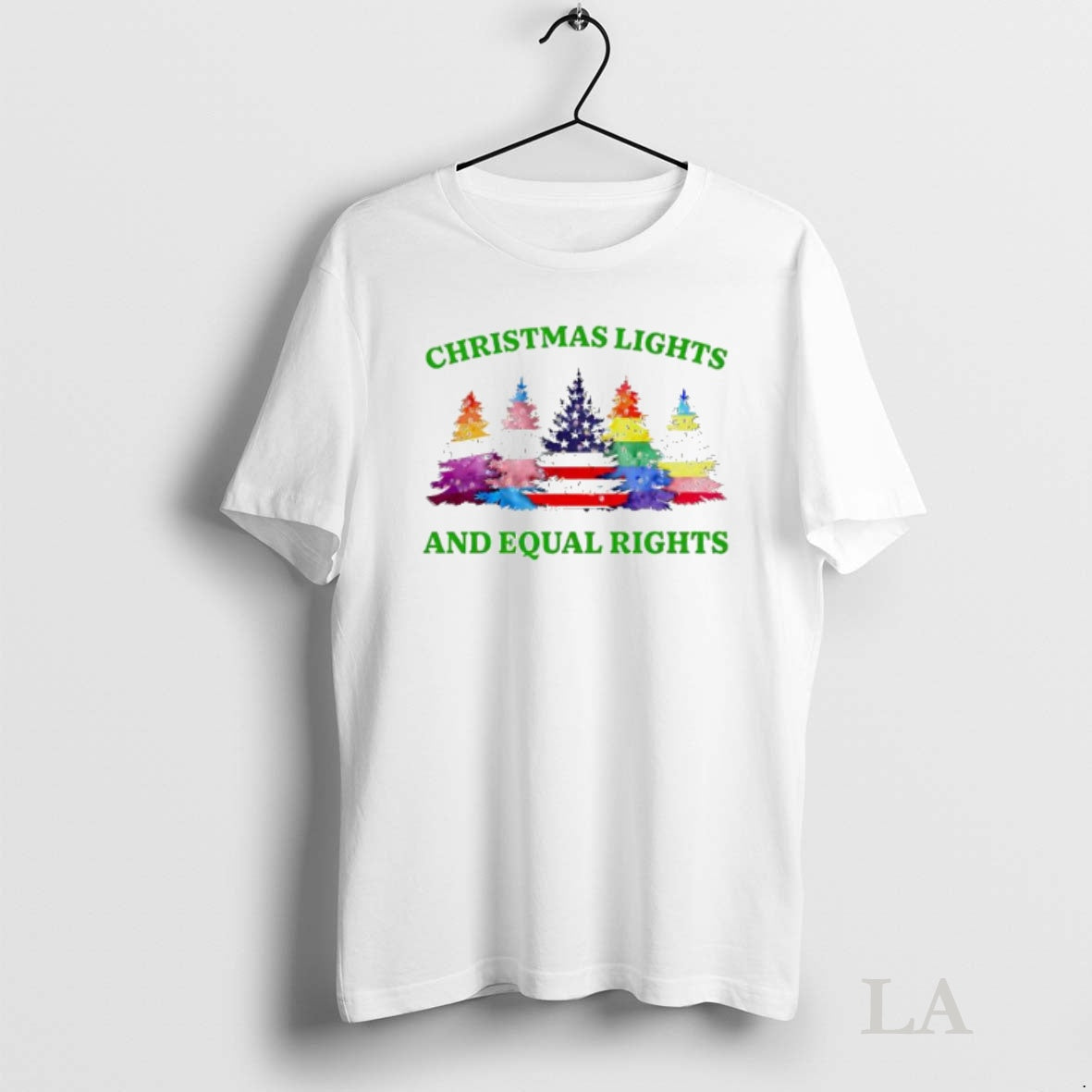 Original Christmas Lights And Equal Rights Lgbt Trees - Adult & Kids T-Shirts, Sweatshirts & Hoodies apparel design preview 1